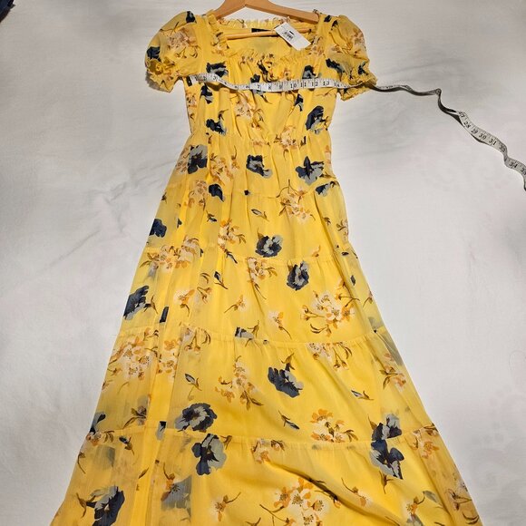 Lauren Ralph Lauren, Tiered Squareneck Midi Prairie Dress - Picture 6 of 9